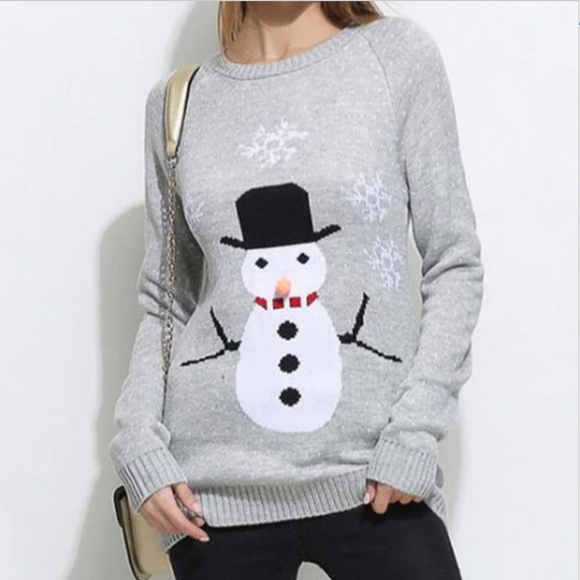 Crew Neck Snowman Sweater - Picture 2 of 8